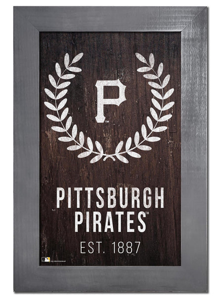 Pittsburgh Pirates 0986-Laurel Wreath 11x19
