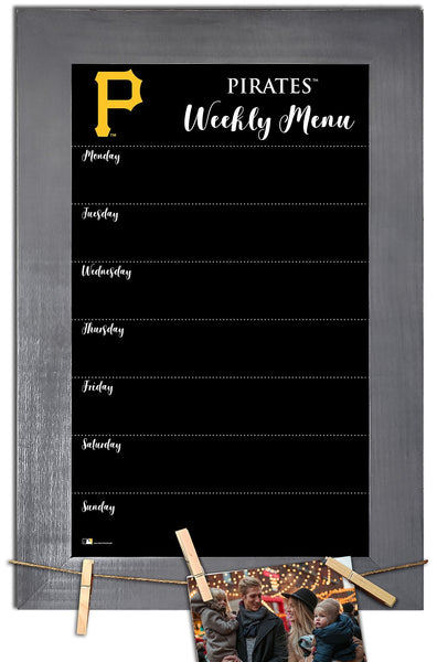 Pittsburgh Pirates 1015-Weekly Chalkboard with frame & clothespins