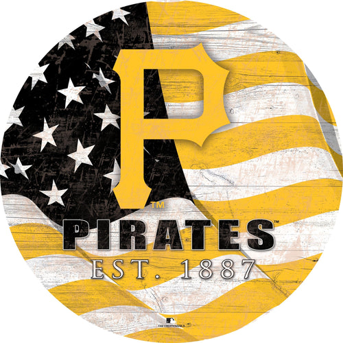 Pittsburgh Pirates 1058-Team Color Flag Circle - 12"