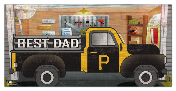 Pittsburgh Pirates 1078-6X12 Best Dad truck sign