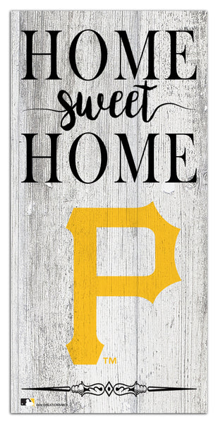 Pittsburgh Pirates 2025-6X12 Whitewashed Home Sweet Home Sign