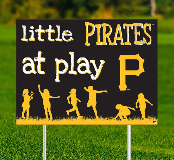 Pittsburgh Pirates 2031-18X24 Little fans at play 2 sided yard sign