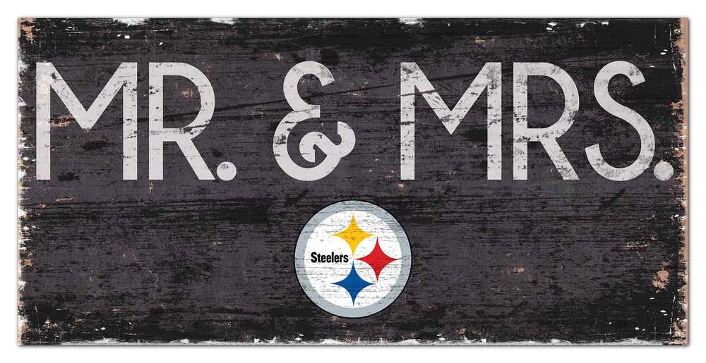 Pittsburgh Steelers 0732-Mr. and Mrs. 6x12