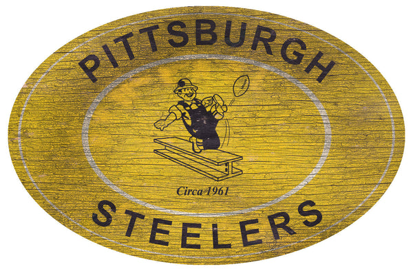 Pittsburgh Steelers 0801-46in Heritage Logo Oval