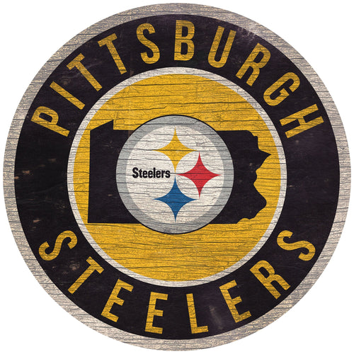Pittsburgh Steelers 0866-12in Circle w/State