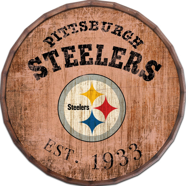 Pittsburgh Steelers 0938-Est date barrel top 16"