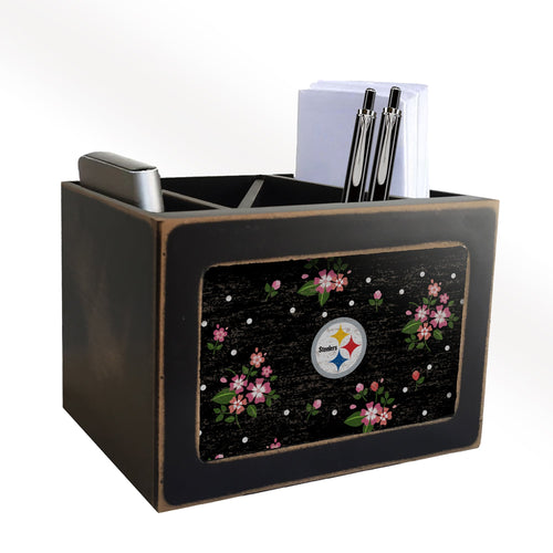 Pittsburgh Steelers 0966-Floral Desk Organizer