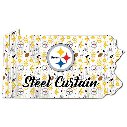 Pittsburgh Steelers 0974-Floral State - 12"