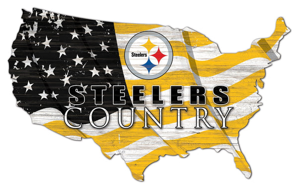 Pittsburgh Steelers 1001-USA Shape Flag Cutout