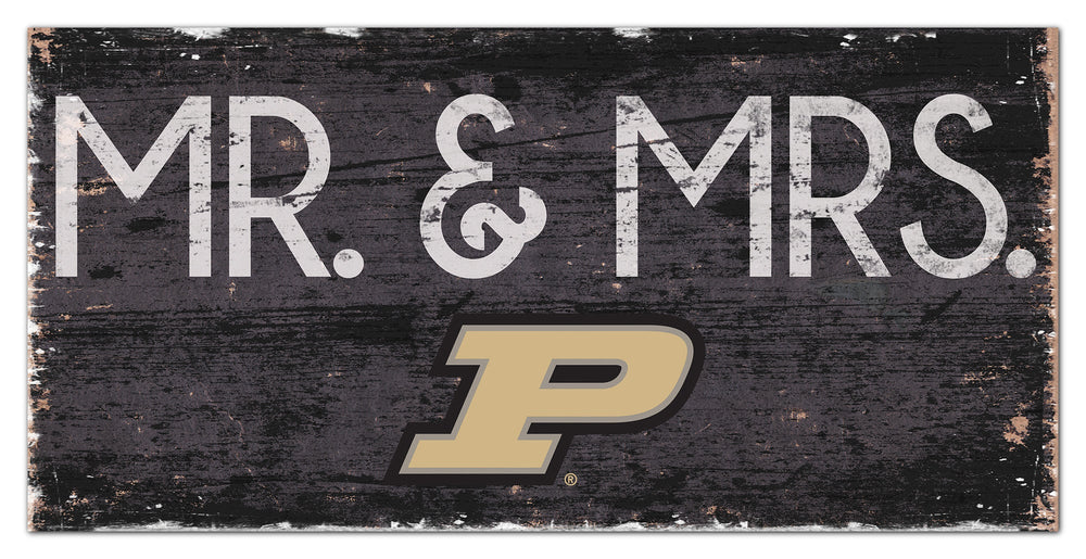 Purdue Boilermakers 0732-Mr. and Mrs. 6x12