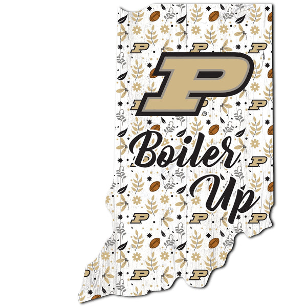 Purdue Boilermakers 0974-Floral State - 12"
