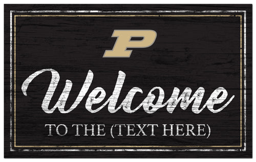 Purdue Boilermakers 0977-Welcome Team Color 11x19
