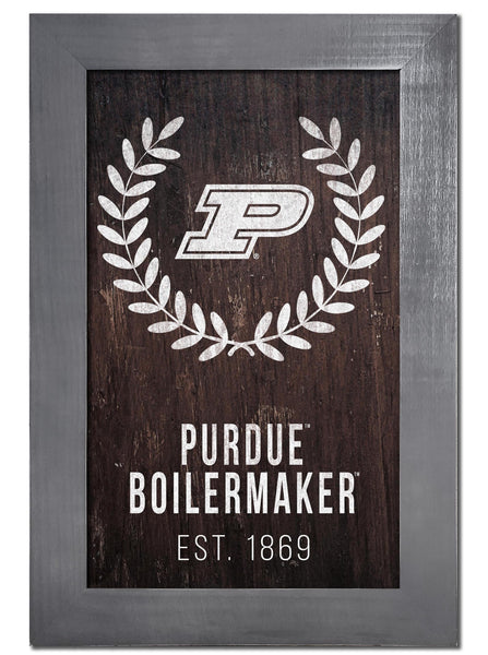 Purdue Boilermakers 0986-Laurel Wreath 11x19