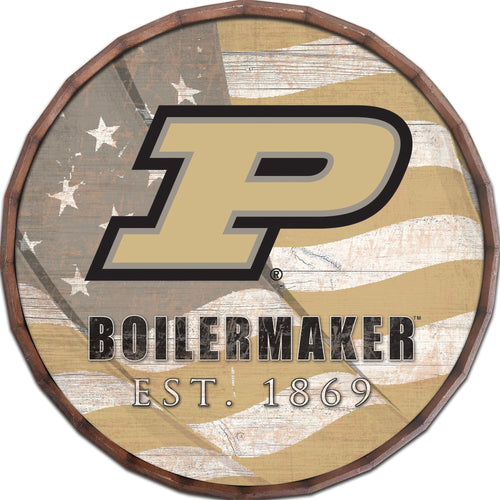 Purdue Boilermakers 1002-Flag Barrel Top 16"