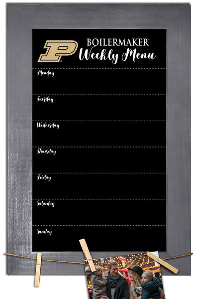 Purdue Boilermakers 1015-Weekly Chalkboard with frame & clothespins