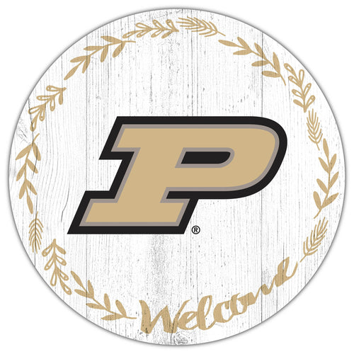 Purdue Boilermakers 1019-Welcome 12in Circle
