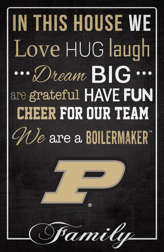 Purdue Boilermakers 1039-In This House 17x26