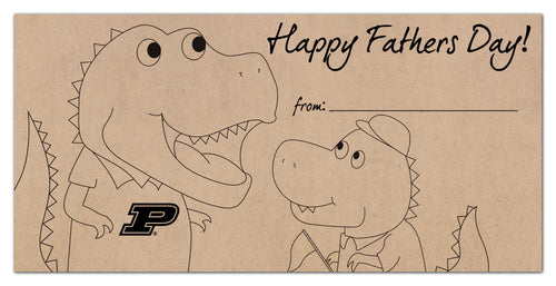Purdue Boilermakers 1081-6X12 Father's Day Coloring sign