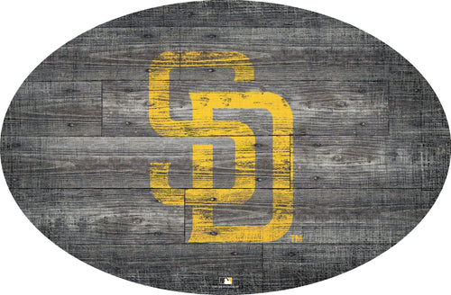 San Diego Padres 0773-46in Distressed Wood Oval