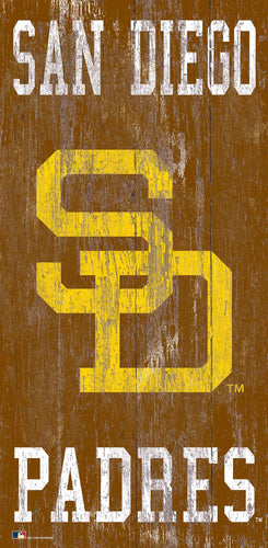 San Diego Padres 0786-Heritage Logo w/ Team Name 6x12