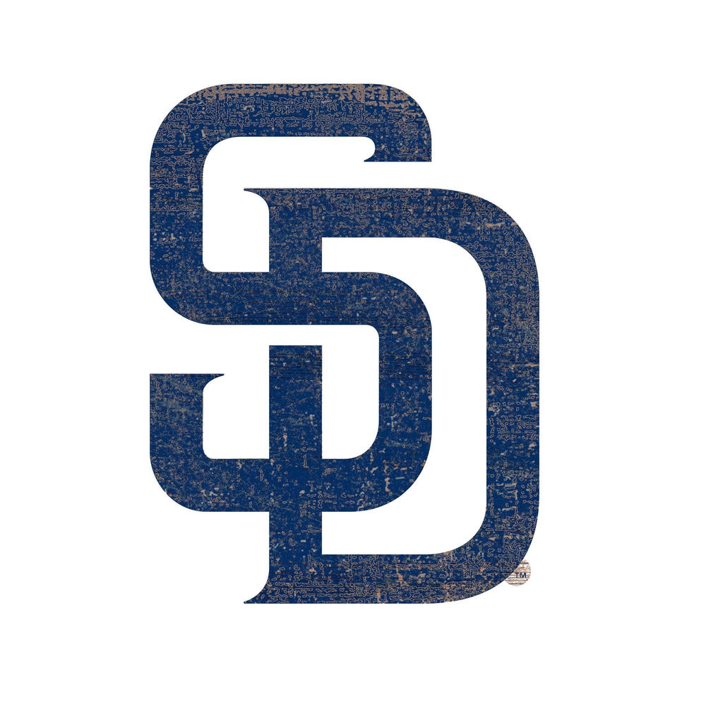 San Diego Padres 0843-Distressed Logo Cutout 24in