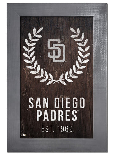 San Diego Padres 0986-Laurel Wreath 11x19