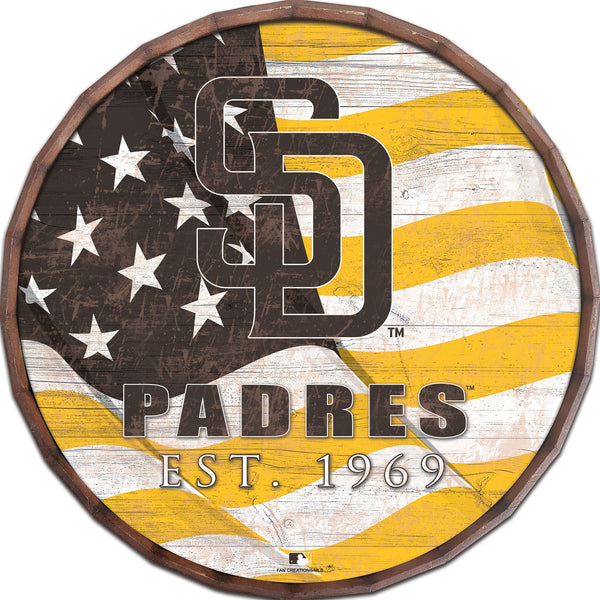 San Diego Padres 1002-Flag Barrel Top 16"