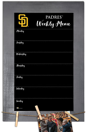 San Diego Padres 1015-Weekly Chalkboard with frame & clothespins