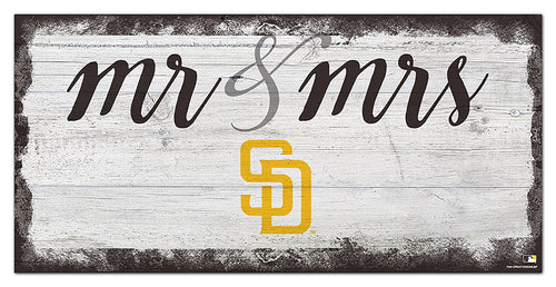 San Diego Padres 1074-Script Mr & Mrs 6x12