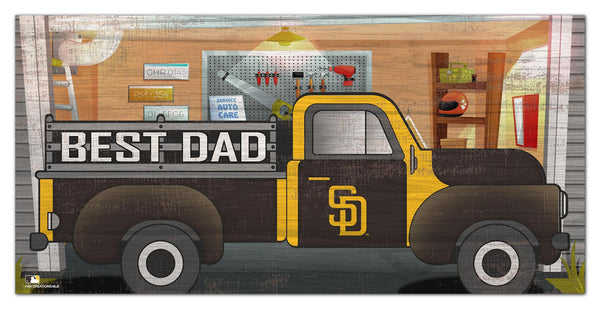 San Diego Padres 1078-6X12 Best Dad truck sign