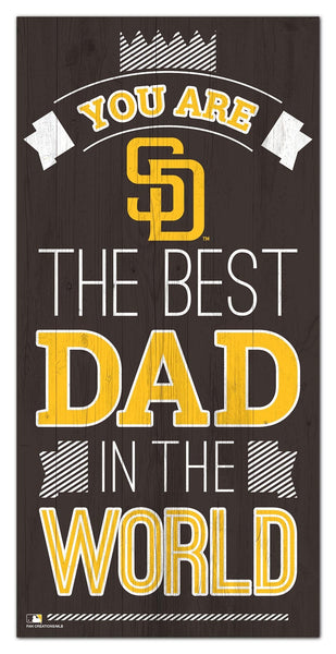 San Diego Padres 1079-6X12 Best dad in the world Sign