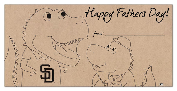 San Diego Padres 1081-6X12 Father's Day Coloring sign