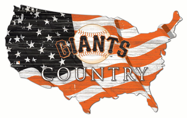 San Francisco Giants 1001-USA Shape Flag Cutout