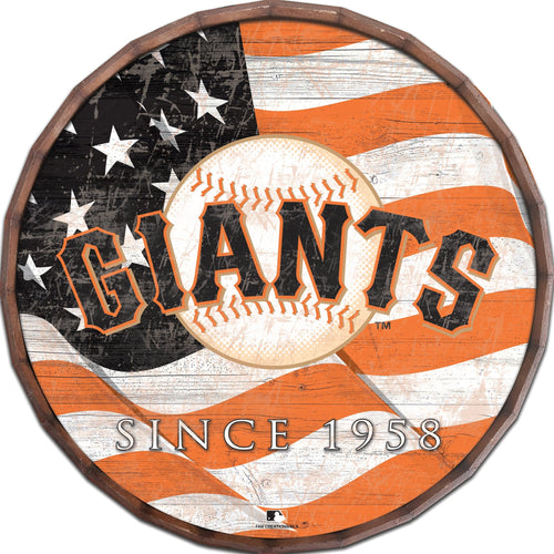 San Francisco Giants 1002-Flag Barrel Top 16"