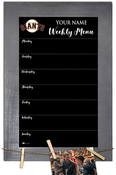 San Francisco Giants 1015-Weekly Chalkboard with frame & clothespins