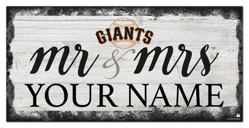 San Francisco Giants 1074-Script Mr & Mrs 6x12