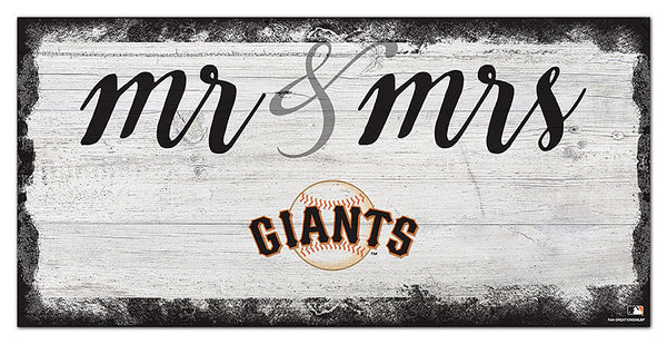 San Francisco Giants 1074-Script Mr & Mrs 6x12
