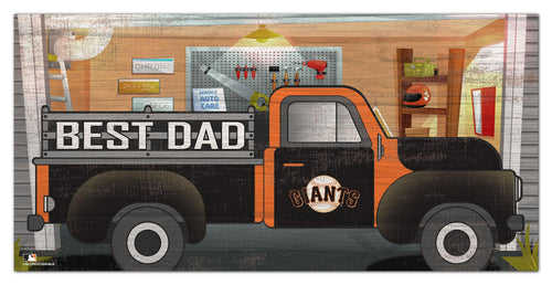 San Francisco Giants 1078-6X12 Best Dad truck sign