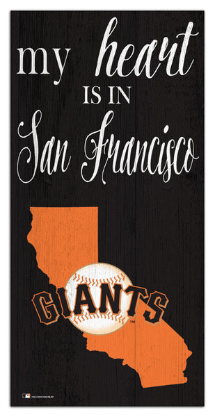 San Francisco Giants 2029-6X12 My heart state sign