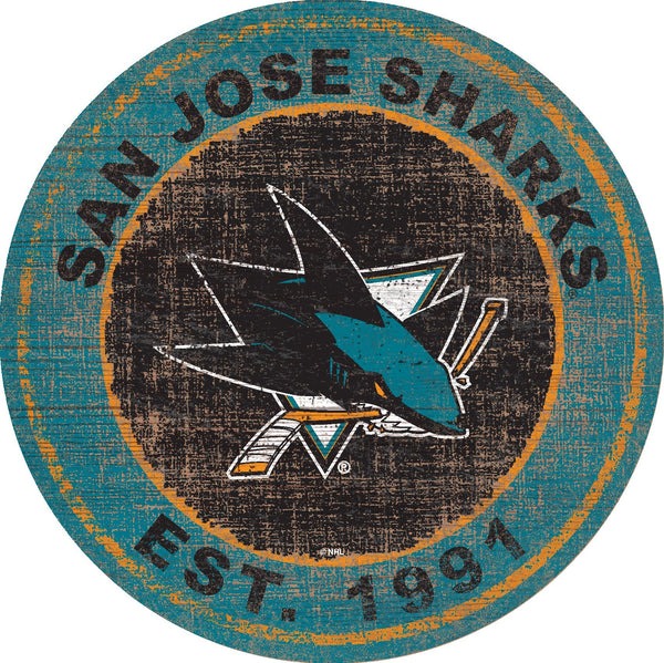 San Jose Sharks 0744-Heritage Logo Round