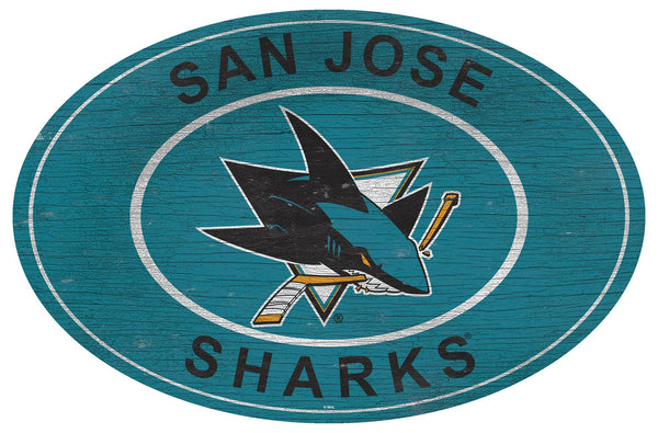 San Jose Sharks 0801-46in Heritage Logo Oval