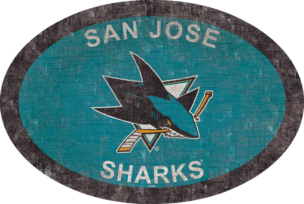 San Jose Sharks 0805-46in Team Color Oval