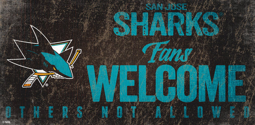 San Jose Sharks 0847-Fans Welcome 6x12