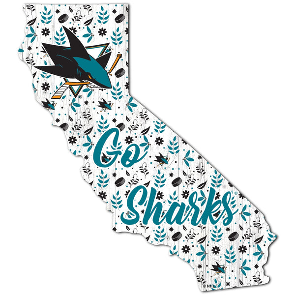 San Jose Sharks 0974-Floral State - 12"