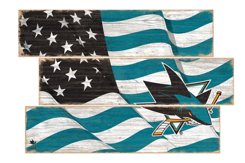 San Jose Sharks 1028-Flag 3 Plank