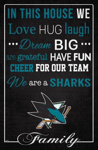 San Jose Sharks 1039-In This House 17x26
