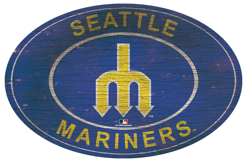 Seattle Mariners 0801-46in Heritage Logo Oval