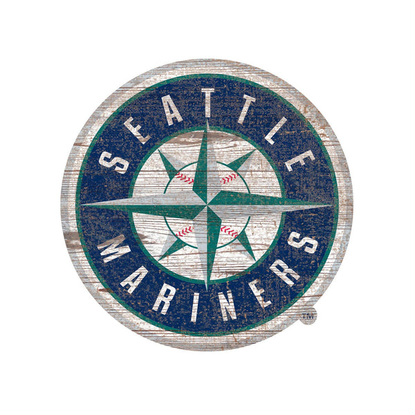 Seattle Mariners 0843-Distressed Logo Cutout 24in