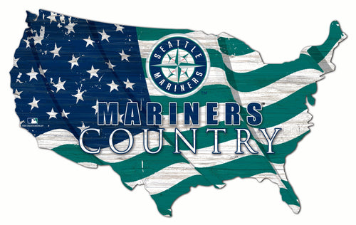 Seattle Mariners 1001-USA Shape Flag Cutout