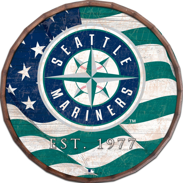 Seattle Mariners 1002-Flag Barrel Top 16"